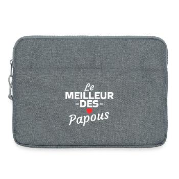 Design Graphique Le Meilleur des Papous - Sacoche pour ordinateur portable 15 pouces - gris chiné - Devant