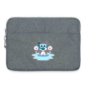Cat Diver Snorkel Diving - Laptop bag 15" - heather grey - Front