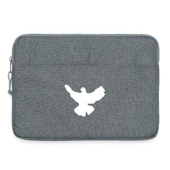 Colombe blanche de la paix - Sacoche pour ordinateur portable 15 pouces - gris chiné - Devant