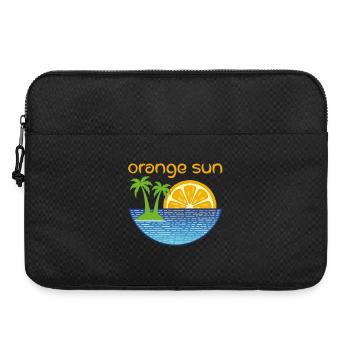 Orange Sun - Laptop bag 15" - black - Front