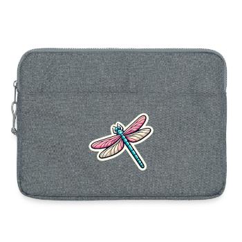Libelle in Pastell - Laptoptasche 15" - Grau meliert - Vorne