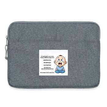 Emotional Baby Crying Illustration - Laptoptasche 15" - Grau meliert - Vorne