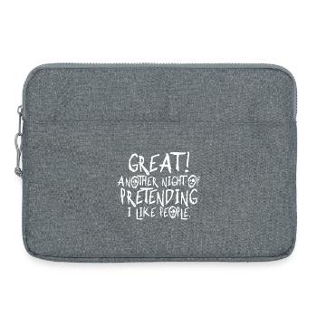 Cadeau d’Halloween Introverti drôle - Sacoche pour ordinateur portable 15 pouces - gris chiné - Devant