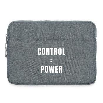 Kontrolle ist gleich Macht Erfolg Disziplin Denkweise - Laptoptasche 15" - Grau meliert - Vorne