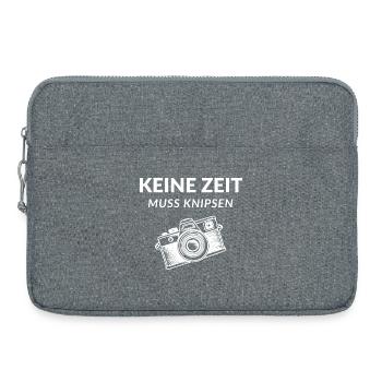 No Time Must Snap Camera Photographer Photos - Laptop bag 15" - heather grey - Front