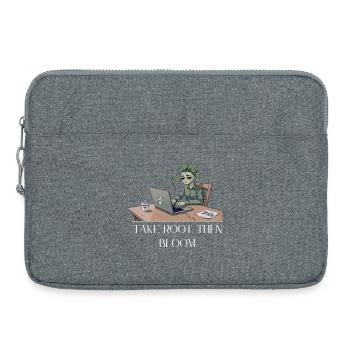 Putting down roots, then blossoming - Laptop bag 15" - heather grey - Front