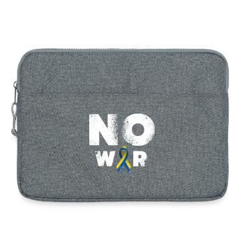 Pas de guerre Ukraine Signe de paix - Sacoche pour ordinateur portable 15 pouces - gris chiné - Devant