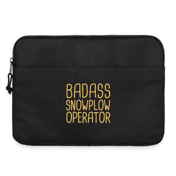 Snowplow Operator Badass Schneepflugfahrer - Laptoptasche 15" - Schwarz - Vorne
