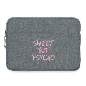 Dicton doux mais psychopathe en rose - Sacoche pour ordinateur portable 15 pouces - gris chiné - Devant