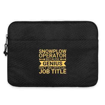 Snowplow Operator Genius Schneepflugfahrer - Laptoptasche 15" - Schwarz - Vorne