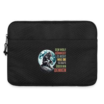 Wolves THE WOLF DOESN'T CARE WHAT SHEEP THINK - Laptop bag 15" - black - Front