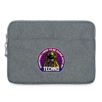 Techno Astronaut Circle Abzeichen - Laptoptasche 15" - Grau meliert - Vorne