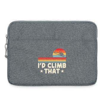 Baumpfleger Holzarbeiter Waldarbeiter Geschenk - Laptoptasche 15" - Grau meliert - Vorne