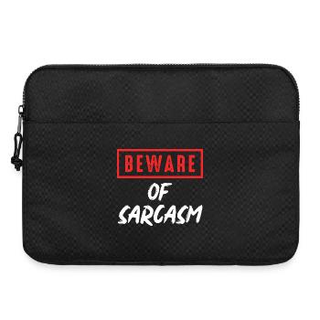 Beware of sarcasm - Laptop bag 15" - black - Front