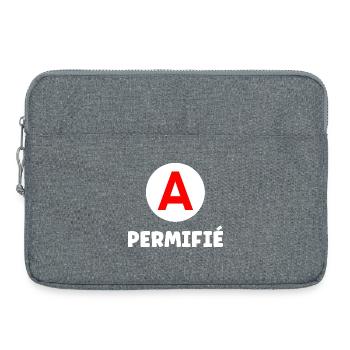 Humour permis de conduire - Sacoche pour ordinateur portable 15 pouces - gris chiné - Devant