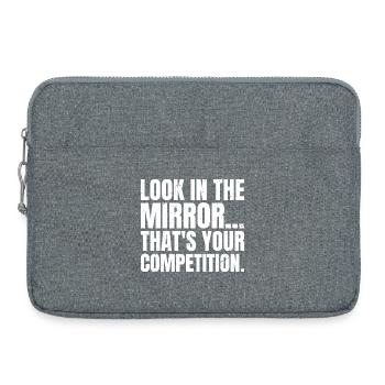 look in the mirror that's your competition - Laptop bag 15" - heather grey - Front