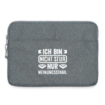 Nicht stur nur Meinungsstabil - Laptoptasche 15" - Grau meliert - Vorne