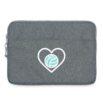 Cuore Volleyball – Leidenschaft für Mannschaftssport - Laptoptasche 15" - Grau meliert - Vorne