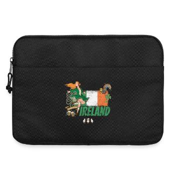 Un design irlandais avec drapeau souvenir de la Saint-Patrick - Sacoche pour ordinateur portable 15 pouces - noir - Devant