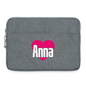 J’aime Anna Coeur Rose J’aime Anna - Sacoche pour ordinateur portable 15 pouces - gris chiné - Devant