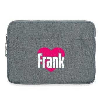 I Love Frank Pink Heart I Love Frank - Laptop bag 15" - heather grey - Front