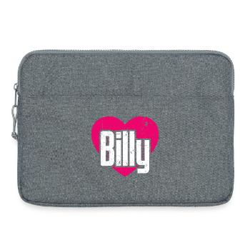 J’aime Billy Coeur Rose J’aime Billy - Sacoche pour ordinateur portable 15 pouces - gris chiné - Devant