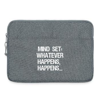 mind set whatever happens happens - Laptoptasche 15" - Grau meliert - Vorne