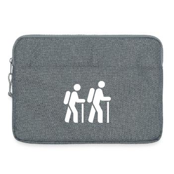 Hiker, Pilgrim, Tourist, Pilgrimage Route - Laptop bag 15" - heather grey - Front