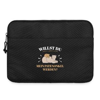 DO YOU WANT TO BE MY GODFATHER GODCHILD UNCLE - Laptop bag 15" - black - Front