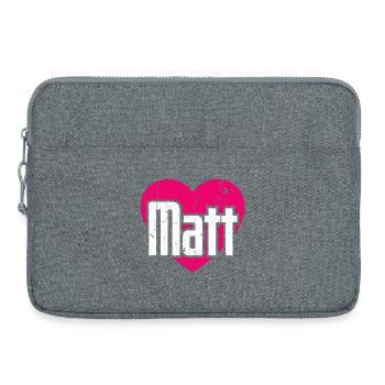 J’aime Matt Pink Heart J’aime Matt - Sacoche pour ordinateur portable 15 pouces - gris chiné - Devant