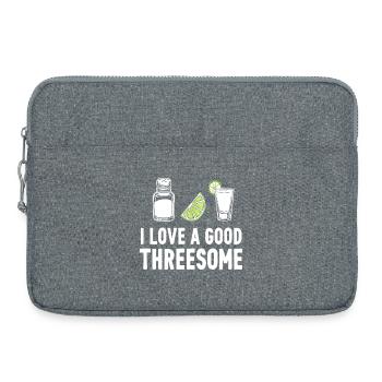 Ich liebe guten Dreier - Laptoptasche 15" - Grau meliert - Vorne
