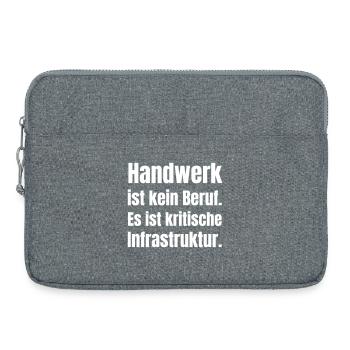 Crafts are critical infrastructure - Laptop bag 15" - heather grey - Front