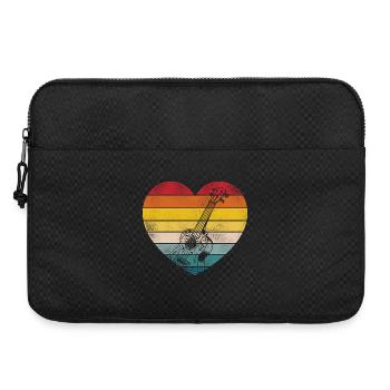 Hawaiian Ukulele Uke Heart Retro - Laptop bag 15" - black - Front