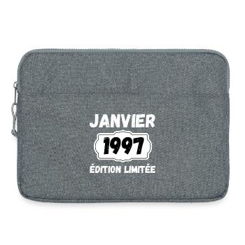 Janvier 1997 Édition Limitée Anniversaire - Sacoche pour ordinateur portable 15 pouces - gris chiné - Devant