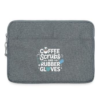 Blouse à café et gants en caoutchouc - Sacoche pour ordinateur portable 15 pouces - gris chiné - Devant