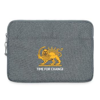 Changement solaire du Lion - Sacoche pour ordinateur portable 15 pouces - gris chiné - Devant