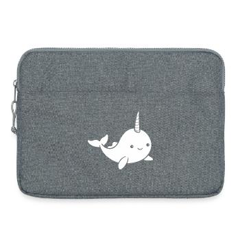 narwhal - Laptop bag 15" - heather grey - Front