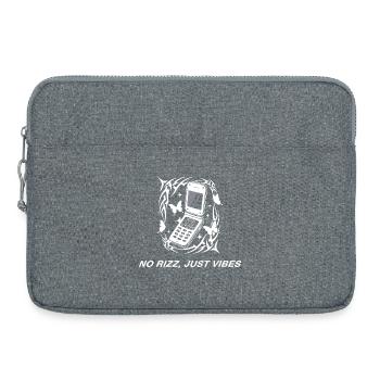 No Rizz Just Vibes Y2K Cell Phone - Laptop bag 15" - heather grey - Front