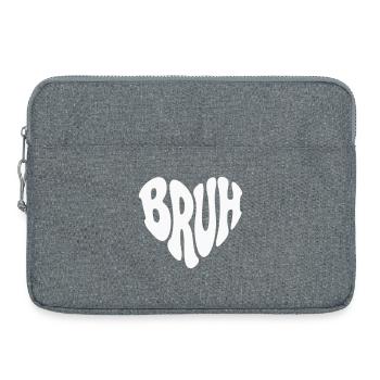 Bruh Retro Heart – Anpassbare Farbe - Laptoptasche 15" - Grau meliert - Vorne