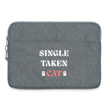 Chat unique pris pour la Saint-Valentin - Sacoche pour ordinateur portable 15 pouces - gris chiné - Devant