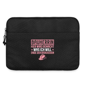 Builder Funny Gift House Building Construction Site - Laptop bag 15" - black - Front