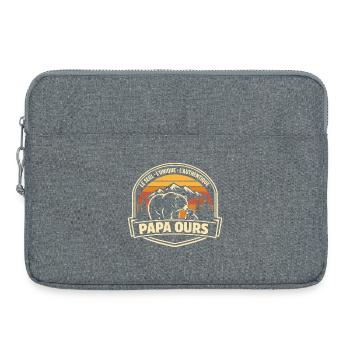 Papa Bear Das einzige einzigartige authentische Geschenk - Laptoptasche 15" - Grau meliert - Vorne