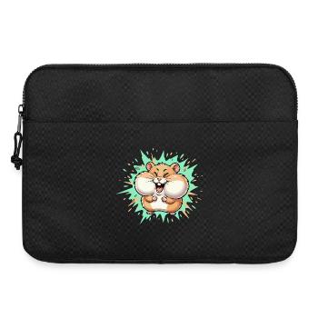 Câlin, heureux, coup de pied de hamster - Sacoche pour ordinateur portable 15 pouces - noir - Devant