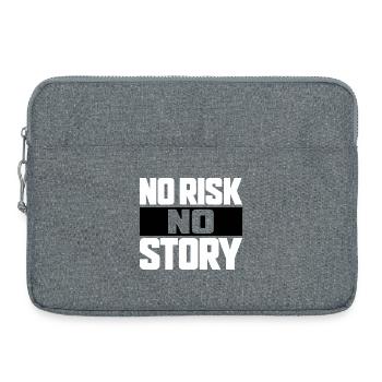 No Risk No Story - Laptoptasche 15" - Grau meliert - Vorne