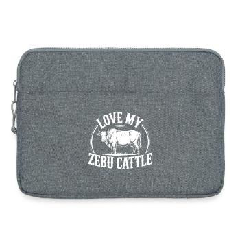 Zebu Cattle Breeding - Laptop bag 15" - heather grey - Front