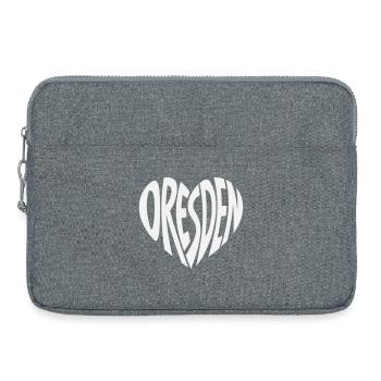 Lettrage en cœur de Dresde - Sacoche pour ordinateur portable 15 pouces - gris chiné - Devant