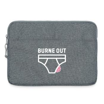 Burne out – humor, office, stress - Laptop bag 15" - heather grey - Front