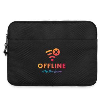Offline ist der neue Luxus - Laptoptasche 15" - Schwarz - Vorne