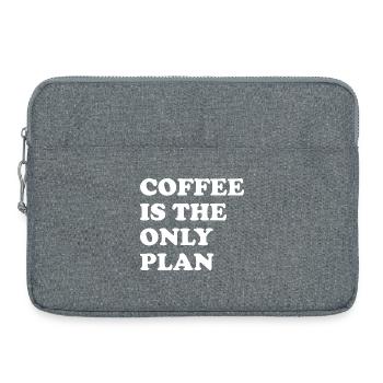 Kaffee Ist Der Einzige Plan - Laptoptasche 15" - Grau meliert - Vorne