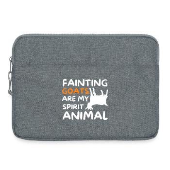 Les chèvres évanouies sont mon animal spirituel - Sacoche pour ordinateur portable 15 pouces - gris chiné - Devant